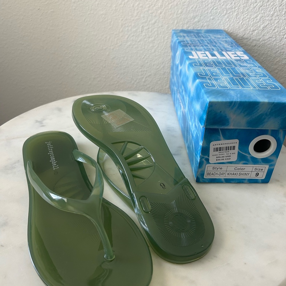 Jeffrey Campbell Khaki Flip Flops